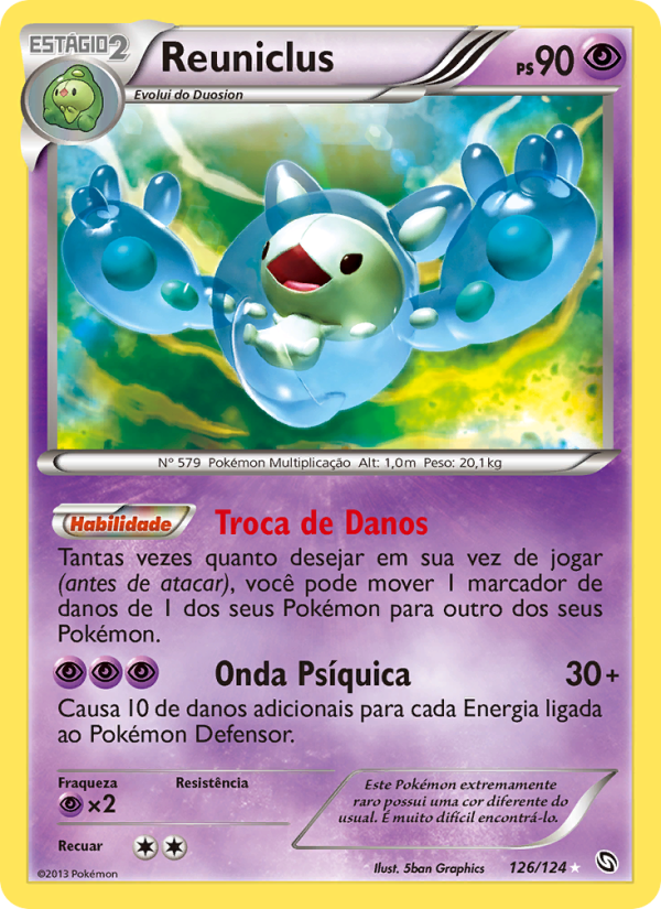 Reuniclus 126 — Dragões Enaltecidos (Portuguese Pokémon TCG card)
