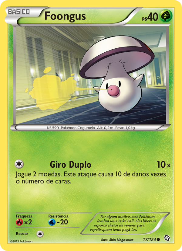 Foongus 17 — Dragões Enaltecidos (Portuguese Pokémon TCG card)