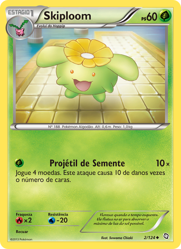 Skiploom 2 — Dragões Enaltecidos (Portuguese Pokémon TCG card)