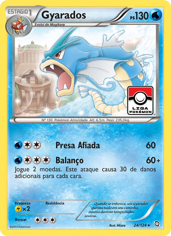 Gyarados 24 — Dragões Enaltecidos (Portuguese Pokémon TCG card)