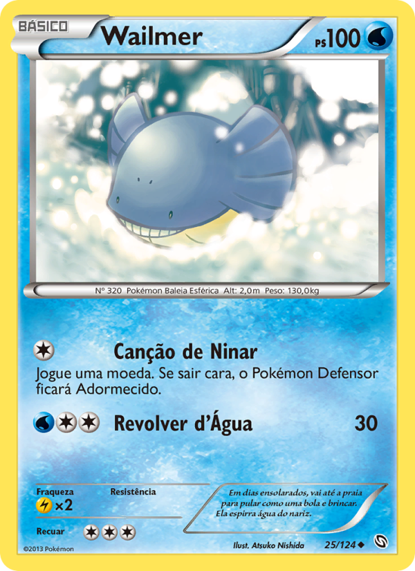 Wailmer 25 — Dragões Enaltecidos (Portuguese Pokémon TCG card)