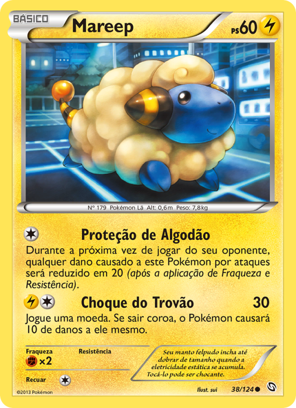 Mareep 38 — Dragões Enaltecidos (Portuguese Pokémon TCG card)