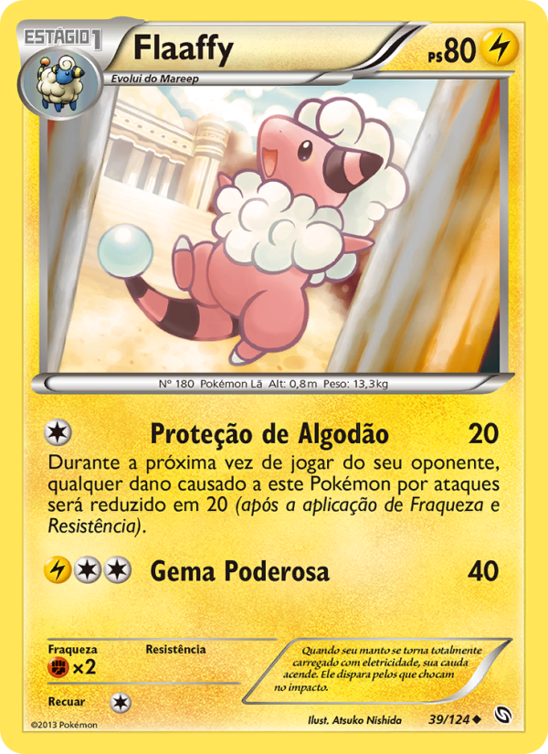 Flaaffy 39 — Dragões Enaltecidos (Portuguese Pokémon TCG card)