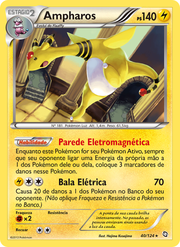 Ampharos 40 — Dragões Enaltecidos (Portuguese Pokémon TCG card)