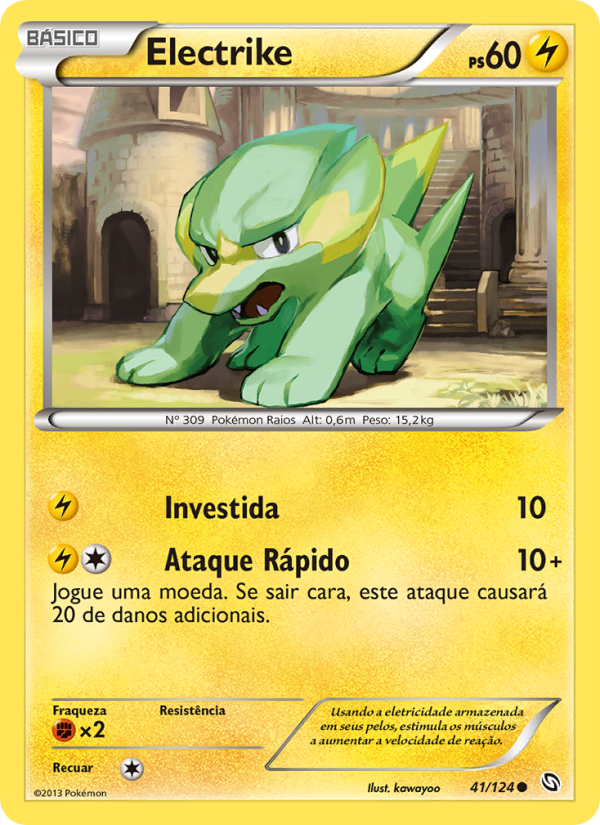 Electrike 41 — Dragões Enaltecidos (Portuguese Pokémon TCG card)