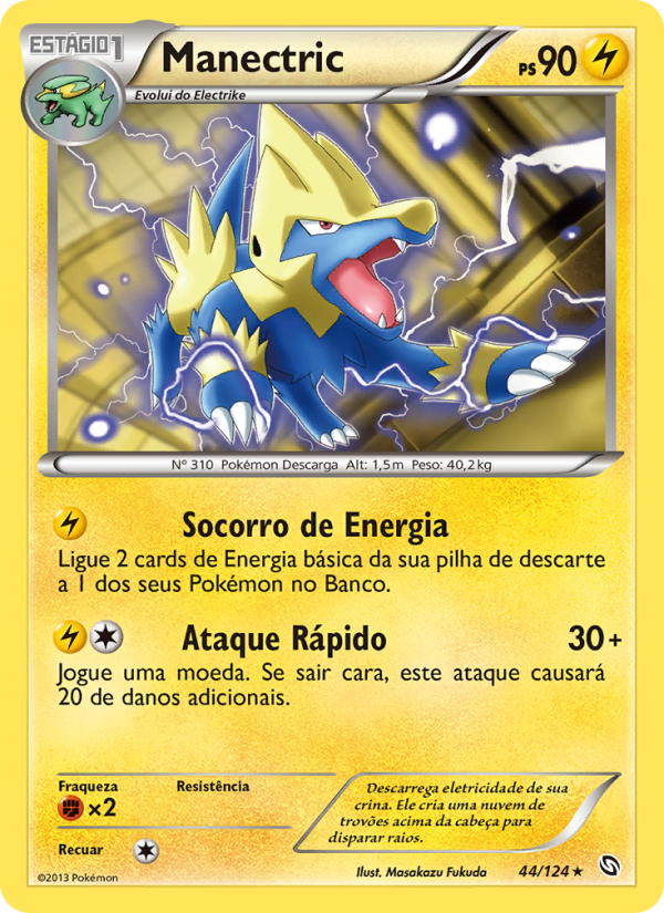 Manectric 44 — Dragões Enaltecidos (Portuguese Pokémon TCG card)
