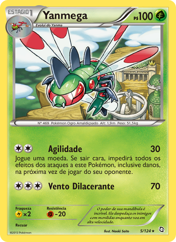 Yanmega 5 — Dragões Enaltecidos (Portuguese Pokémon TCG card)