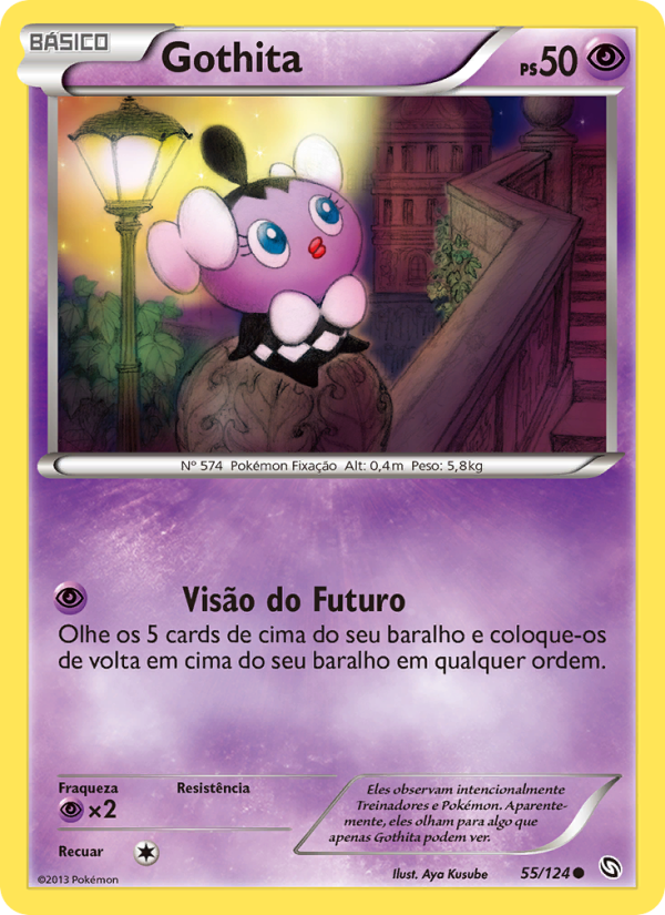 Gothita 55 — Dragões Enaltecidos (Portuguese Pokémon TCG card)