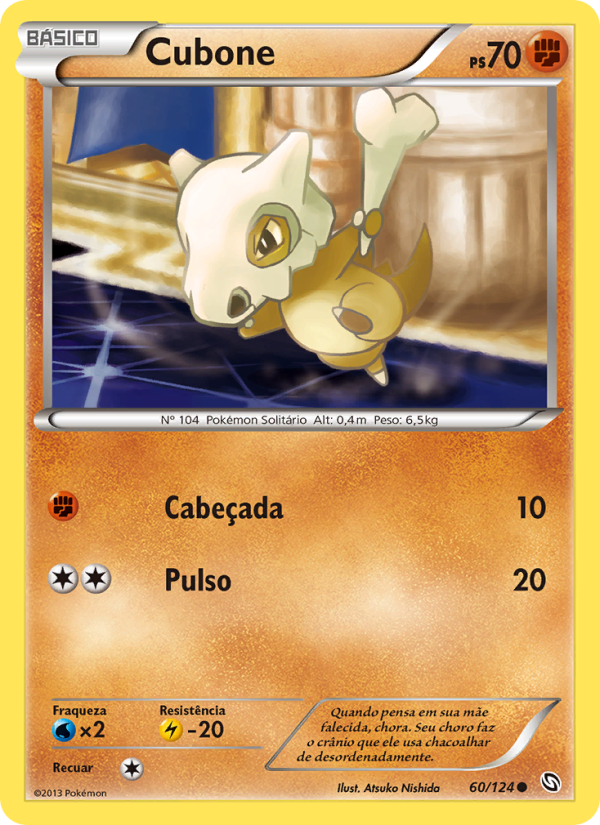 Cubone 60 — Dragões Enaltecidos (Portuguese Pokémon TCG card)