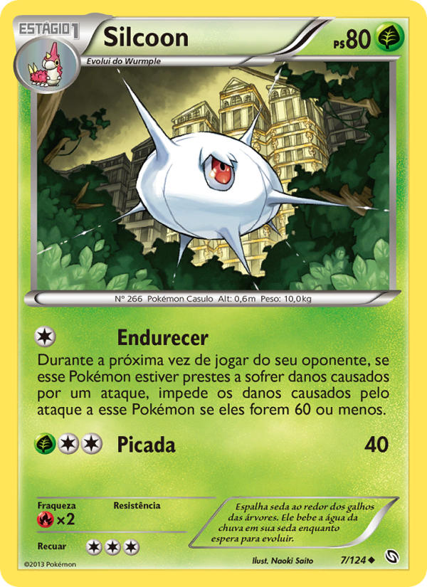 Silcoon 7 — Dragons Exalted (Portuguese Pokémon TCG card)