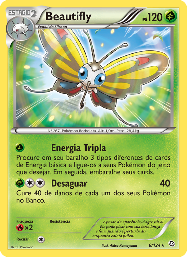 Beautifly 8 — Dragões Enaltecidos (Portuguese Pokémon TCG card)