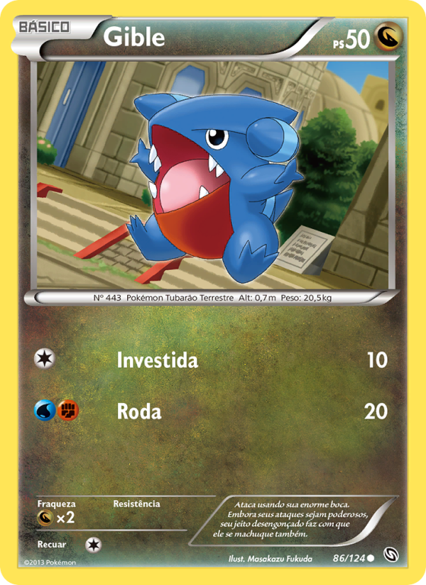 Gible 86 — Dragões Enaltecidos (Portuguese Pokémon TCG card)