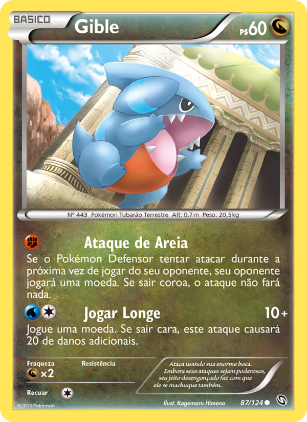 Gible 87 — Dragões Enaltecidos (Portuguese Pokémon TCG card)