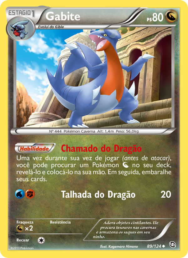 Gabite 89 — Dragões Enaltecidos (Portuguese Pokémon TCG card)