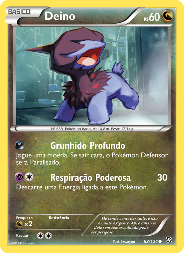 Deino 93 — Dragons Exalted (Portuguese Pokémon TCG card)