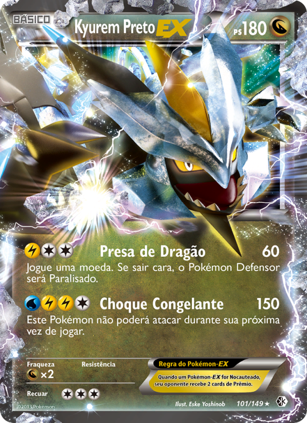 Kyurem Preto-EX 101 — Fronteiras Cruzadas (Portuguese Pokémon TCG card)