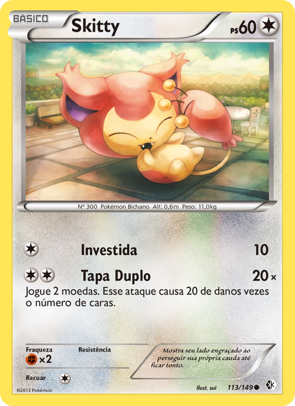 Skitty 113 — Fronteiras Cruzadas (Portuguese Pokémon TCG card)