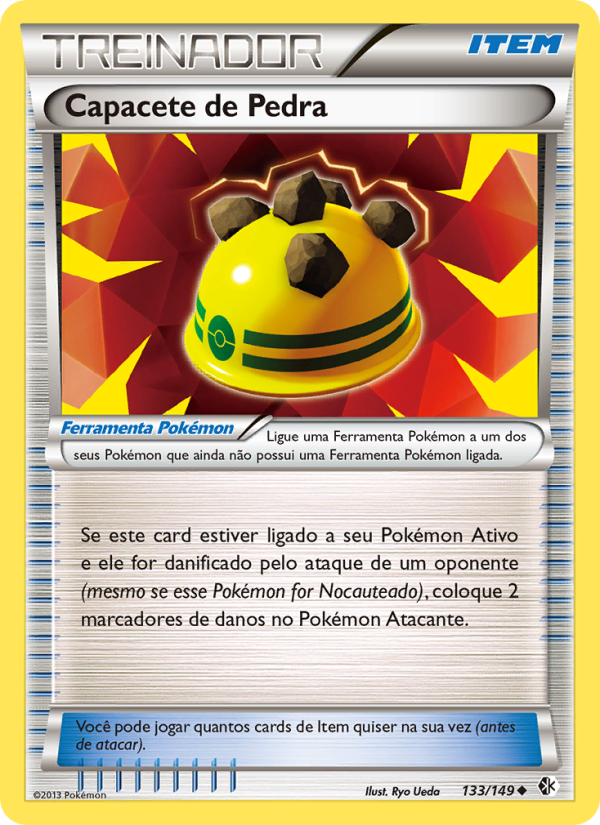 Capacete de Pedra 133 — Fronteiras Cruzadas (Portuguese Pokémon TCG card)