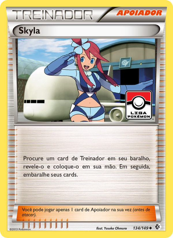 Skyla 134 — Fronteiras Cruzadas (Portuguese Pokémon TCG card)