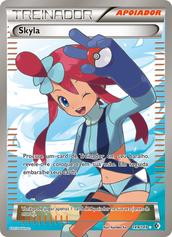 Skyla 149 — Fronteiras Cruzadas (Portuguese Pokémon TCG card)