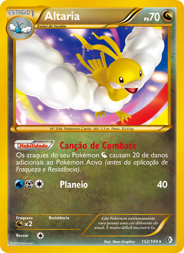 Altaria 152 — Fronteiras Cruzadas (Portuguese Pokémon TCG card)