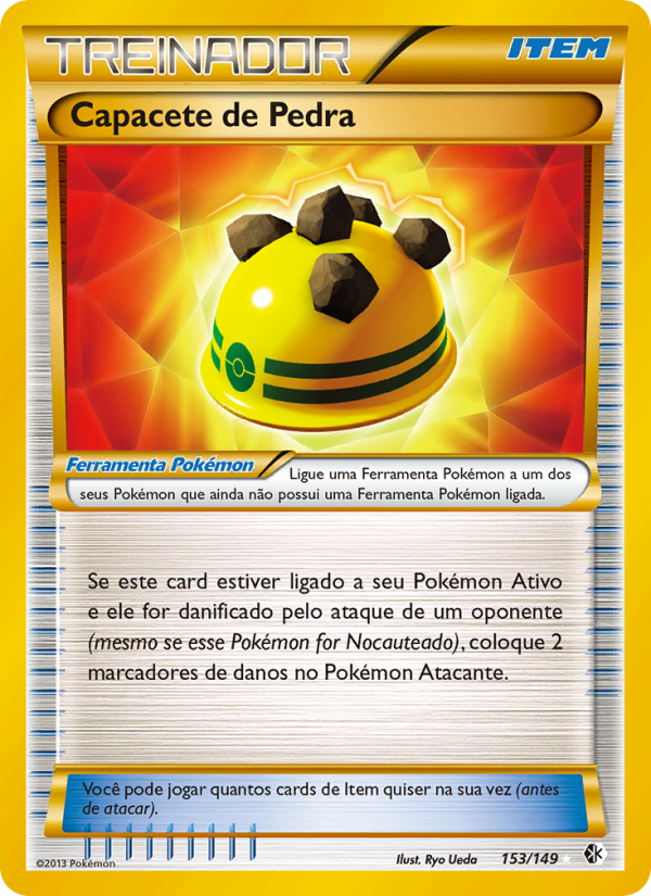 Capacete de Pedra 153 — Fronteiras Cruzadas (Portuguese Pokémon TCG card)