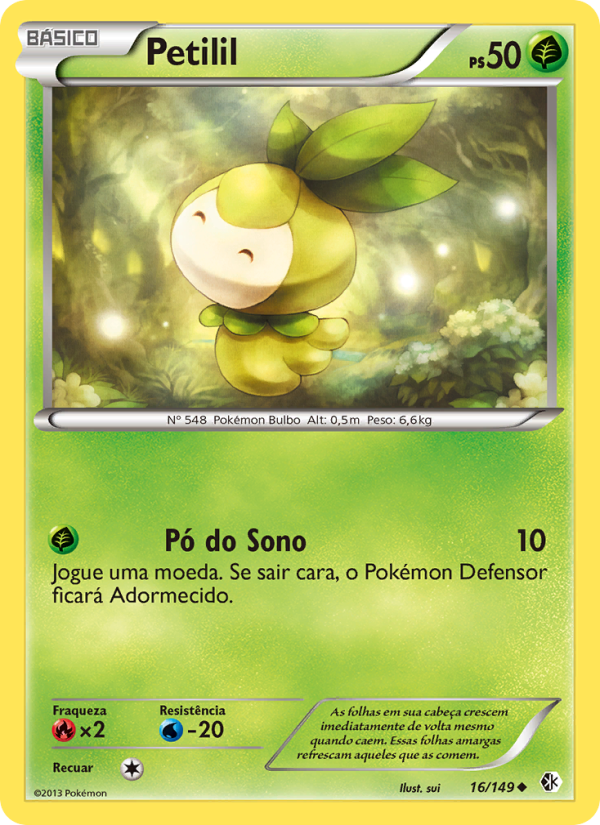 Petilil 16 — Fronteiras Cruzadas (Portuguese Pokémon TCG card)