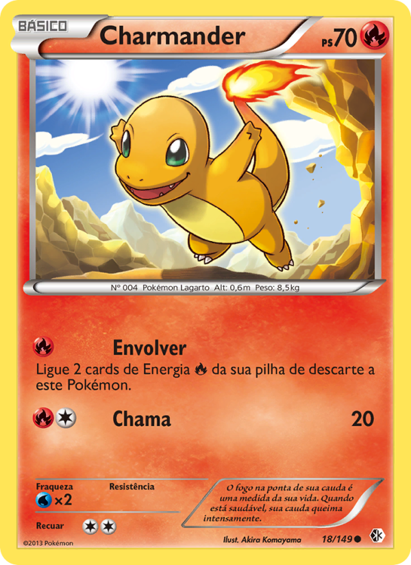 Charmander 18 — Fronteiras Cruzadas (Portuguese Pokémon TCG card)
