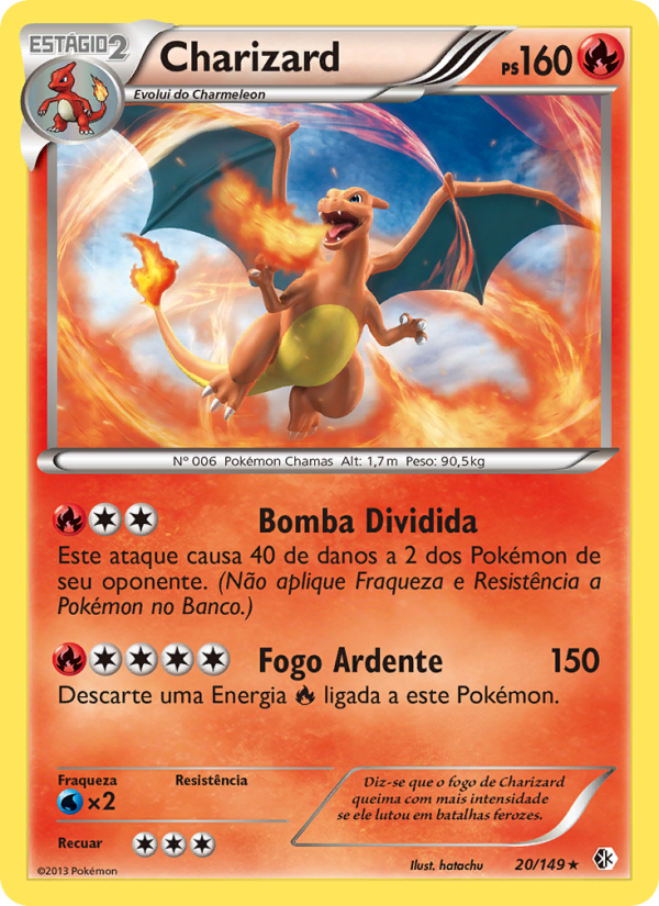 Charizard 20 — Fronteiras Cruzadas (Portuguese Pokémon TCG card)
