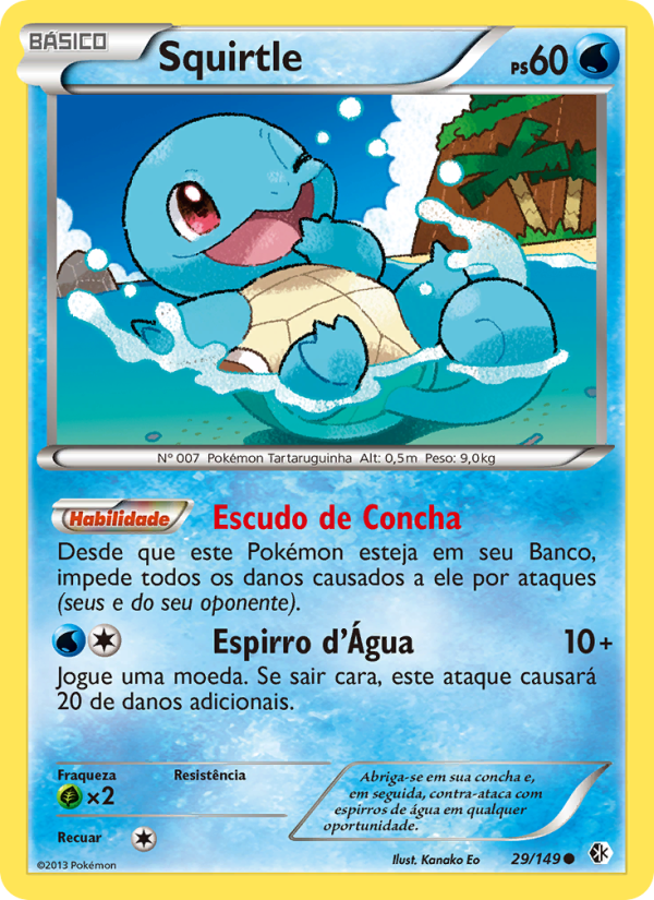 Squirtle 29 — Fronteiras Cruzadas (Portuguese Pokémon TCG card)