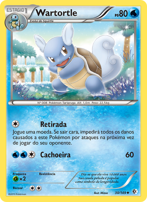 Wartortle 30 — Fronteiras Cruzadas (Portuguese Pokémon TCG card)