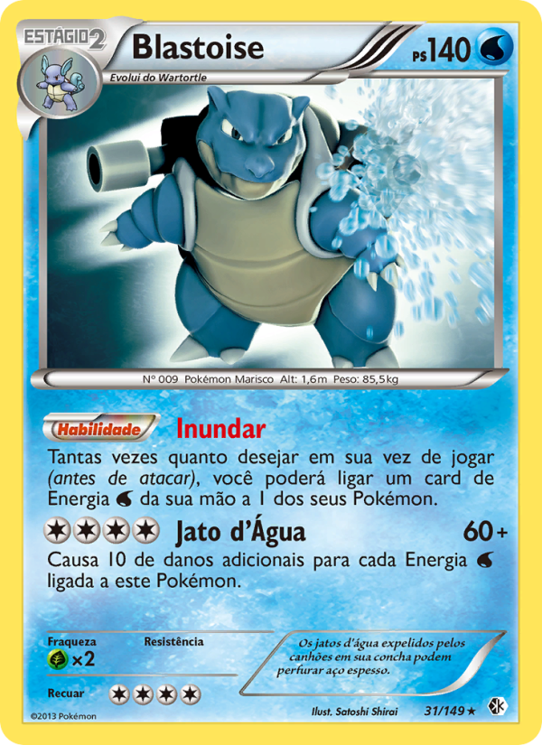 Blastoise 31 — Fronteiras Cruzadas (Portuguese Pokémon TCG card)