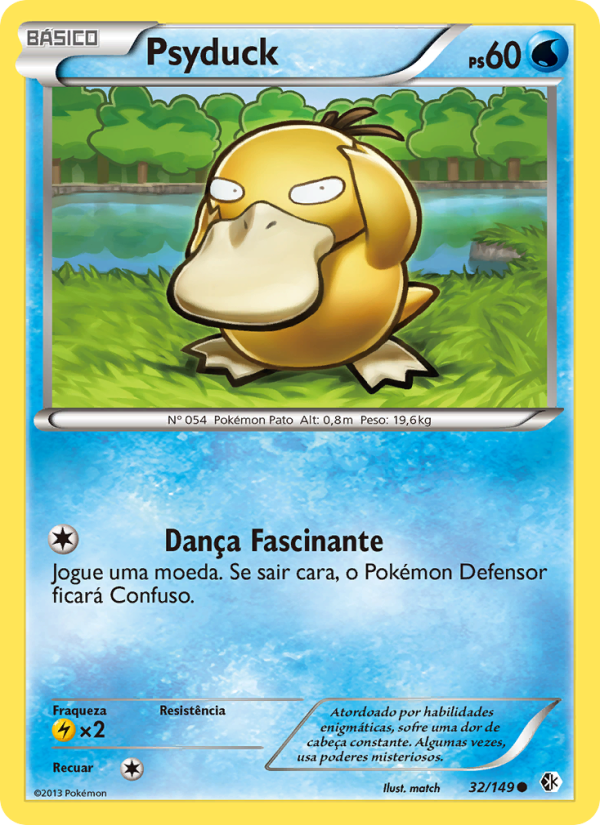 Psyduck 32 — Fronteiras Cruzadas (Portuguese Pokémon TCG card)