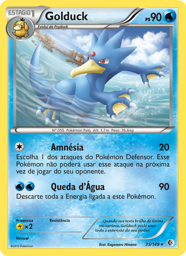 Golduck 35 — Fronteiras Cruzadas (Portuguese Pokémon TCG card)
