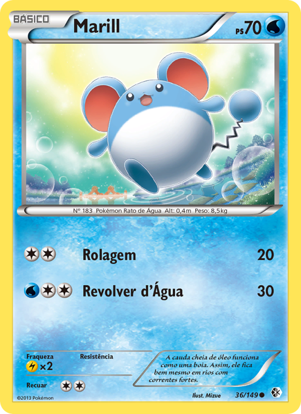 Marill 36 — Fronteiras Cruzadas (Portuguese Pokémon TCG card)