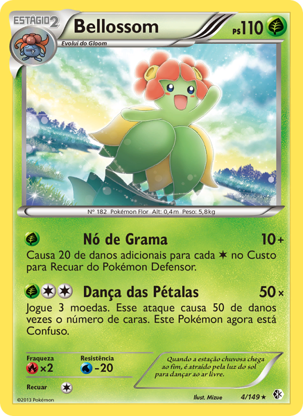 Bellossom 4 — Fronteiras Cruzadas (Portuguese Pokémon TCG card)