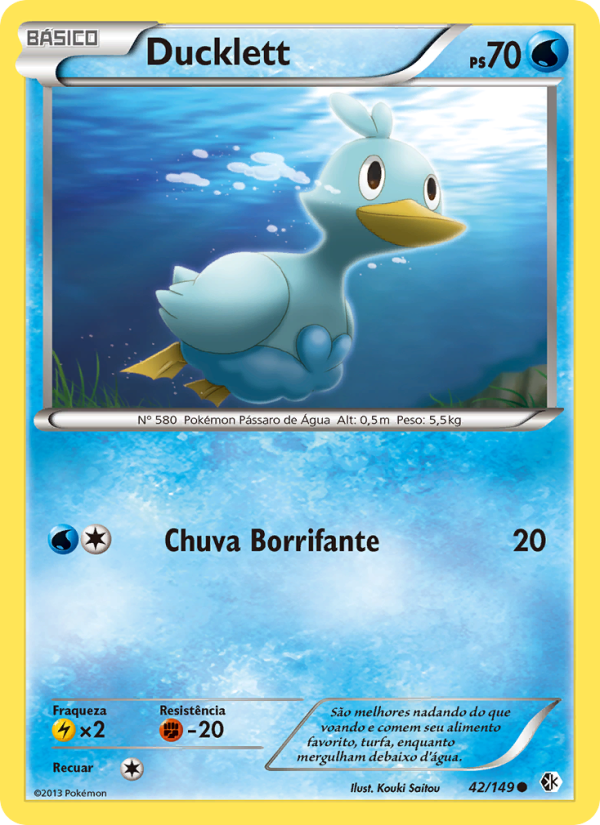 Ducklett 42 — Fronteiras Cruzadas (Portuguese Pokémon TCG card)