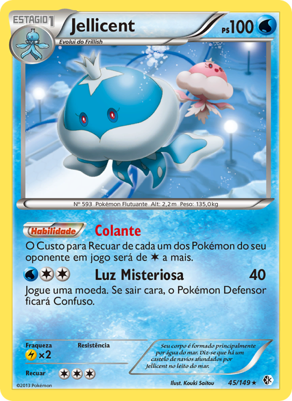 Jellicent 45 — Fronteiras Cruzadas (Portuguese Pokémon TCG card)