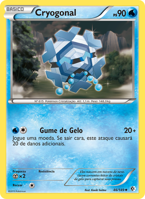 Cryogonal 46 — Fronteiras Cruzadas (Portuguese Pokémon TCG card)