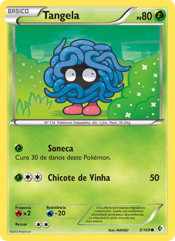Tangela 5 — Fronteiras Cruzadas (Portuguese Pokémon TCG card)