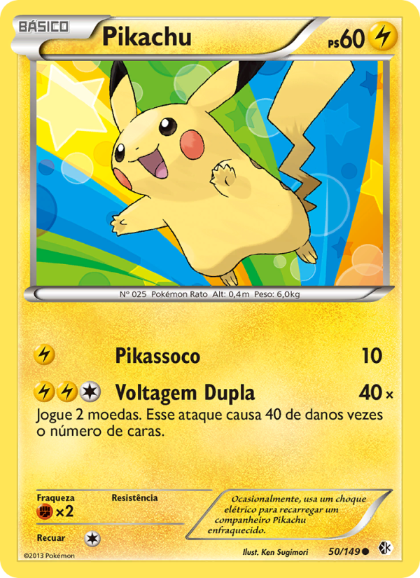 Pikachu 50 — Boundaries Crossed (Portuguese Pokémon TCG card)