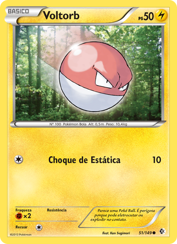 Voltorb 51 — Boundaries Crossed (Portuguese Pokémon TCG card)