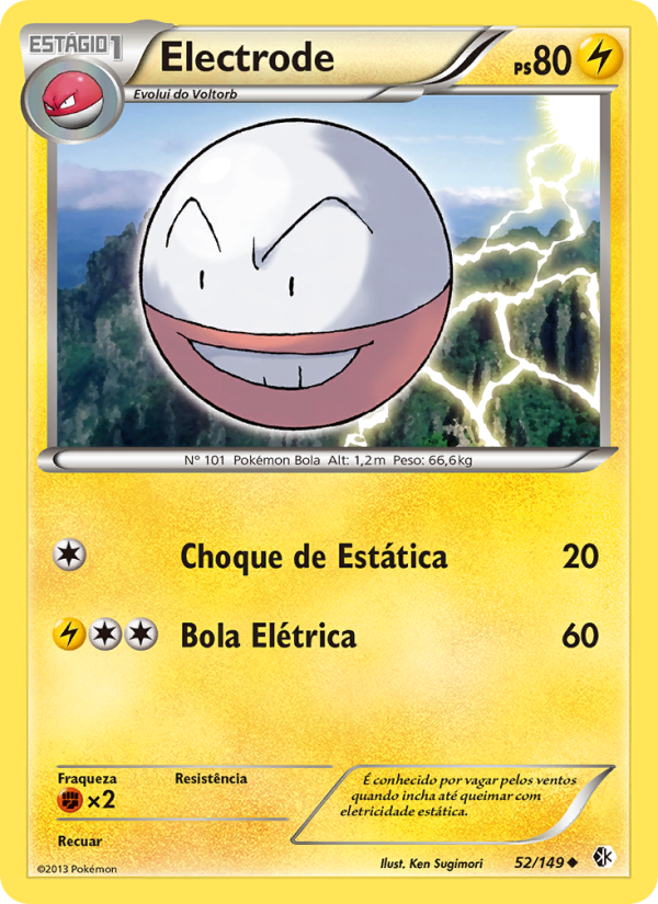 Electrode 52 — Fronteiras Cruzadas (Portuguese Pokémon TCG card)