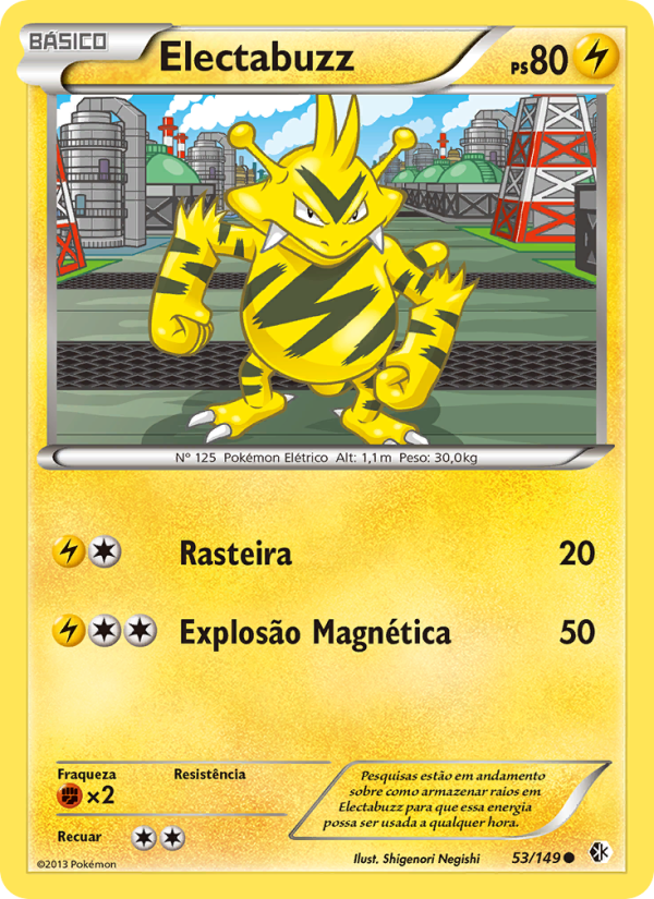 Electabuzz 53 — Fronteiras Cruzadas (Portuguese Pokémon TCG card)