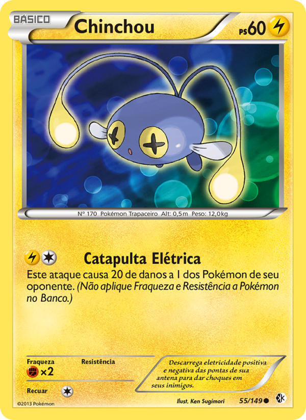 Chinchou 55 — Fronteiras Cruzadas (Portuguese Pokémon TCG card)