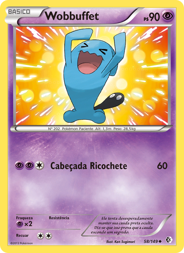 Wobbuffet 58 — Fronteiras Cruzadas (Portuguese Pokémon TCG card)