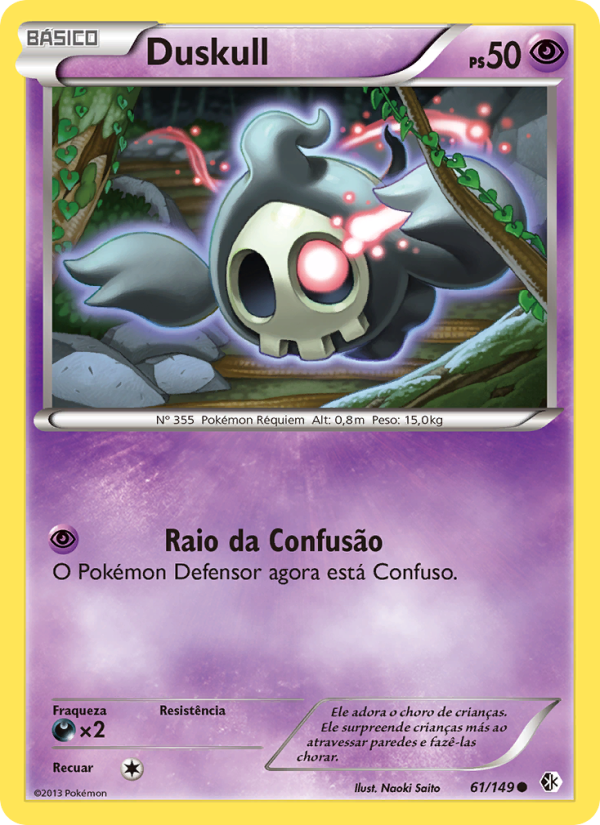 Duskull 61 — Fronteiras Cruzadas (Portuguese Pokémon TCG card)