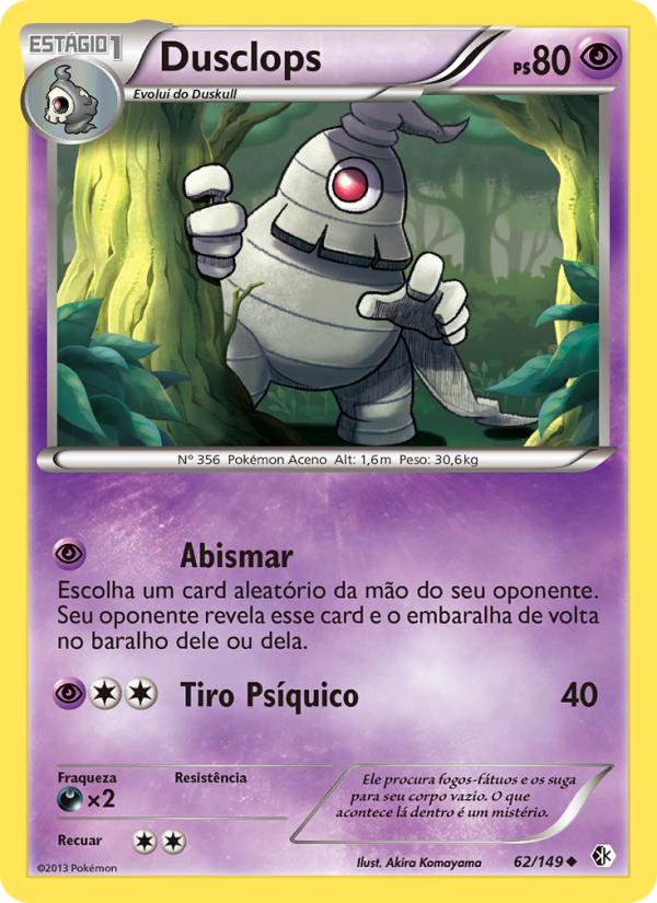 Dusclops 62 — Fronteiras Cruzadas (Portuguese Pokémon TCG card)