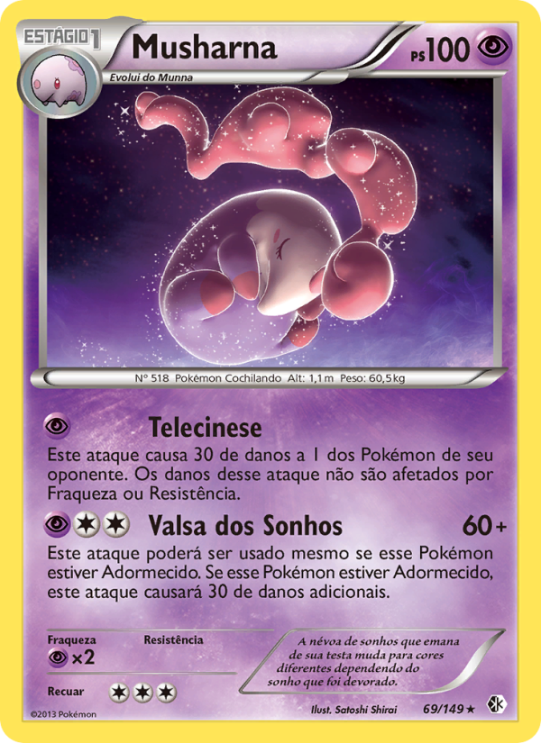 Musharna 69 — Fronteiras Cruzadas (Portuguese Pokémon TCG card)