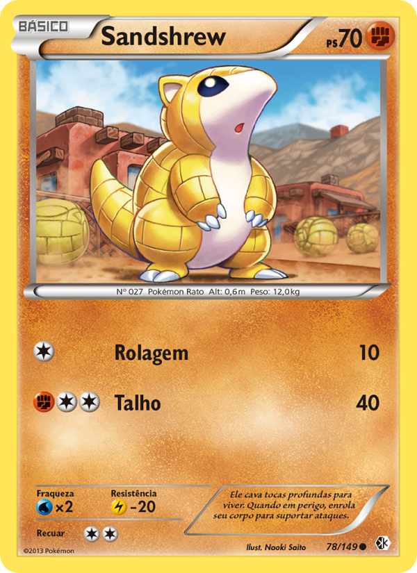 Sandshrew 78 — Boundaries Crossed (Portuguese Pokémon TCG card)